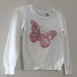 THE Children’s Place sweater for  girls ivory or cream and pink size 3T